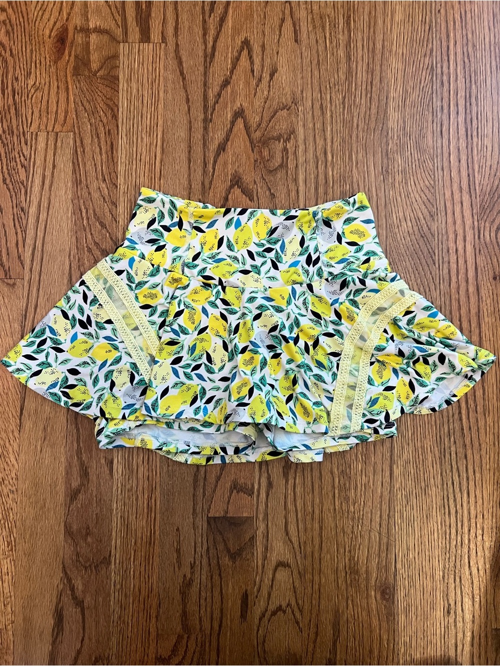 FP Movement Yellow Lemon Print Flared Women's Skort